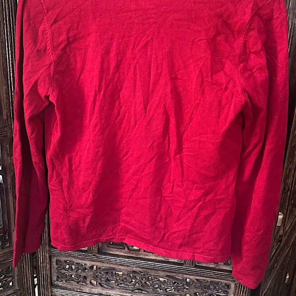 Apt 9 Red Sequin Collar Double Blouse Holiday Swe… - image 4